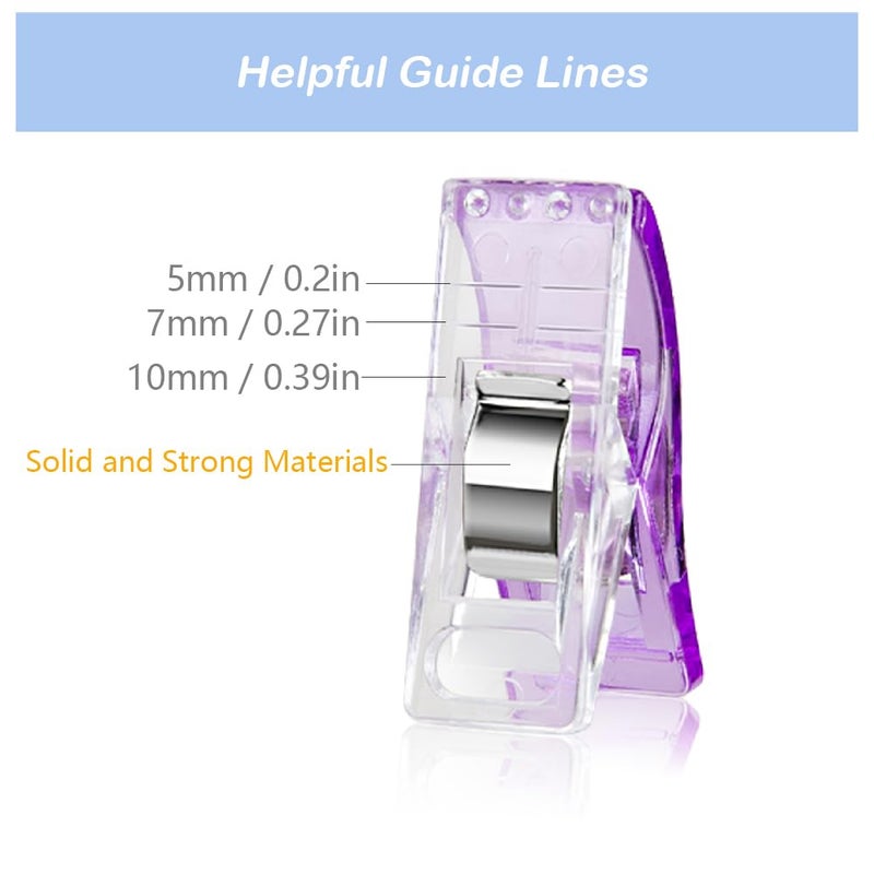 KOLUPA Quilting Clips and Sewing Fabric Clips  200 Pcs Multipurpose Sewing Clips for Quilting and Crafts Clips for Sewing  Assorted Colors Plastic Clips for Craft  Embroidery Clips for Sewing Supplies - Image 2